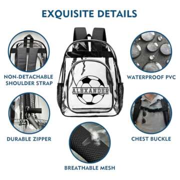 Customized Clear Backpacks for Boys - Stylish School Gear