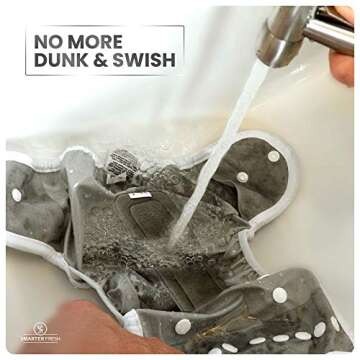 SmarterFresh Easy-Install Cloth Diaper Sprayer for Toilets – Luxury Handheld Bidet Attachment – Multi-Use Toilet Faucet with Simple Pressure Control (Curved Sprayhead)