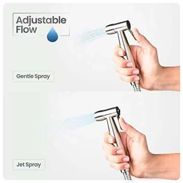 SmarterFresh Easy-Install Cloth Diaper Sprayer for Toilets – Luxury Handheld Bidet Attachment – Multi-Use Toilet Faucet with Simple Pressure Control (Curved Sprayhead)