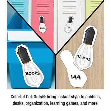 Vintage Light Bulb Bulletin Board Cutouts for Classrooms