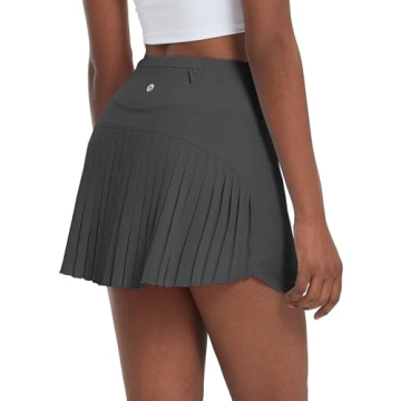 BALEAF Women's Pleated Tennis Skirts - High Waisted Lightweight Athletic Golf Skorts with Shorts & P...