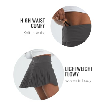 Stylish BALEAF Pleated Tennis Skirt for Active Women