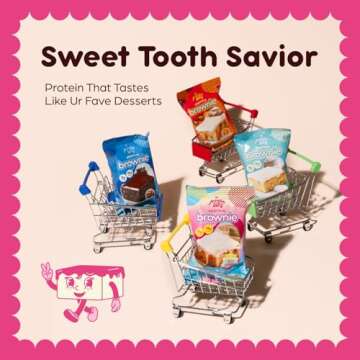 Prime Bites Protein Brownie from Alpha Prime Supplements, 16-17g Protein, 5g Collagen, Delicious Guilt-Free Snack,12 bars per box (Cookie and Cream Blondie)