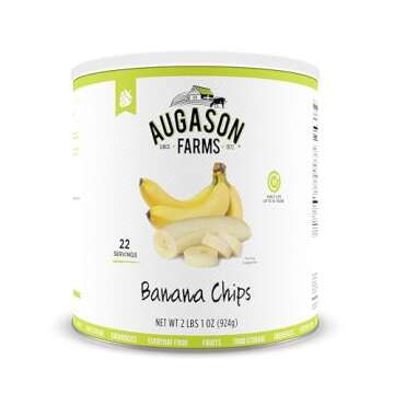 Augason Farms Sweetened Banana Chips Can, Emergency Food Supply, Everyday Meals, 31 Servings (Packaging May Vary)
