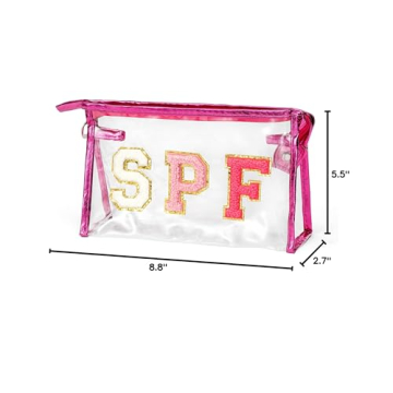 AsodSway Clear Cosmetic Bag | SPF Toiletry Pouch | Waterproof