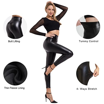 BOOTY GAL High Waist Faux Leather Leggings Women