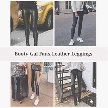BOOTY GAL High Waist Faux Leather Leggings Women
