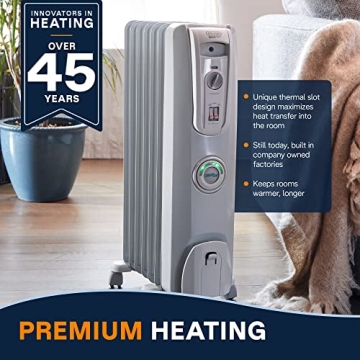 De'Longhi Oil Filled Radiator Heater for Cozy Spaces