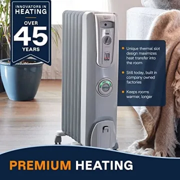 De'Longhi Oil Filled Radiator Heater for Cozy Spaces