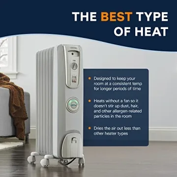 De'Longhi Oil Filled Radiator Heater for Cozy Spaces