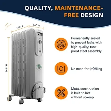De'Longhi Oil Filled Radiator Heater for Cozy Spaces