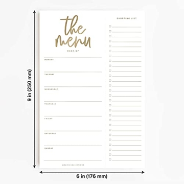 Bliss Collections Weekly Meal Planner for Organized Meal Prep