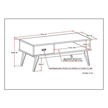 SIMPLIHOME Bedford SOLID WOOD Universal TV Media Stand, 53.9 inch Wide, Living Room Entertainment Center, Storage Cabinet with Glass Doors, for Flat Screen TVs up to 60 inches in Dark Tobacco Brown