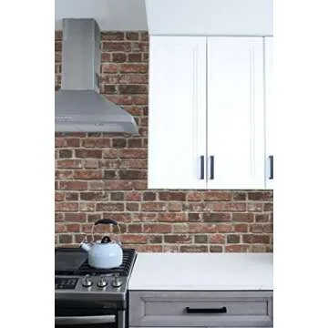 NextWall Brick Peel and Stick Wallpaper for Home Decor