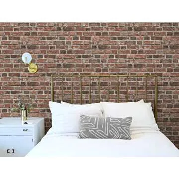 NextWall Brick Peel and Stick Wallpaper for Home Decor