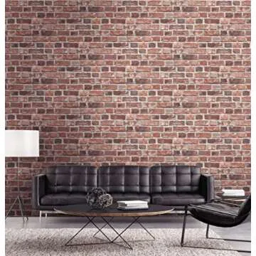 NextWall Brick Peel and Stick Wallpaper for Home Decor