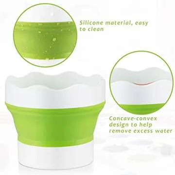 Fivtyily Collapsible Paint Brush Washer for Artists