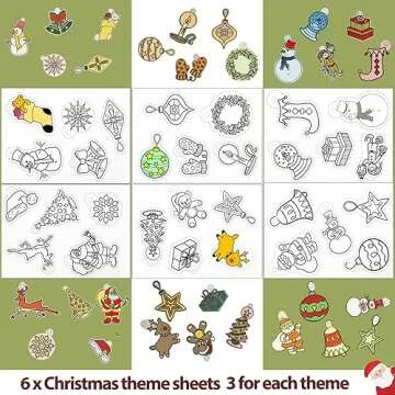 Hewolly Christmas Shrinky Plastic Papers with Templates