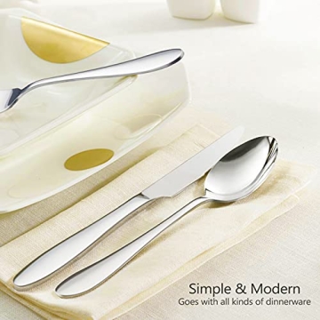 HaWare 40-Piece Silverware Set - Elegant Tableware for Home