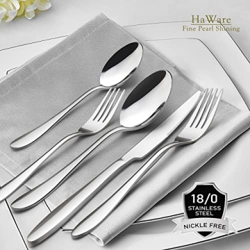 HaWare 40-Piece Silverware Set - Elegant Tableware for Home