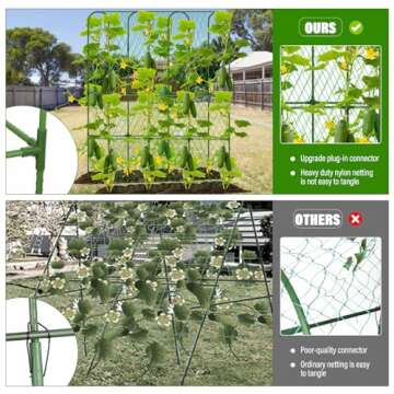 Versatile Cucumber Trellis for Raised Beds - Support Climbing Plants Outdoors