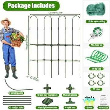 Cucumber Trellis for Outdoor Climbing Plants Support