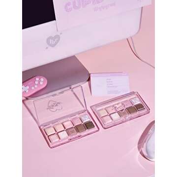 lilybyred Mood keyboard eyeshadow palette | Soft neutral ash color, Long-Wearing, glitter, Clear watercolor | Palette With Easy Color Matching For All | K-beauty (04#Cool membership)