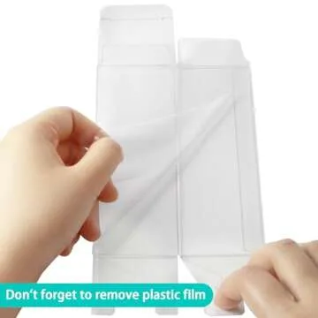 BILLIOTEAM 36 PCS Clear Gift Boxes Candy Box Clear Rectangle Box Plastic Box Transparent Candy Box Chocolate Cookies Treat Boxes For Christmas,Wedding,Party,Gift Wrapping(2 X 2 X 6 Inch)