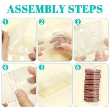 BILLIOTEAM 36 PCS Clear Gift Boxes Candy Box Clear Rectangle Box Plastic Box Transparent Candy Box Chocolate Cookies Treat Boxes For Christmas,Wedding,Party,Gift Wrapping(2 X 2 X 6 Inch)