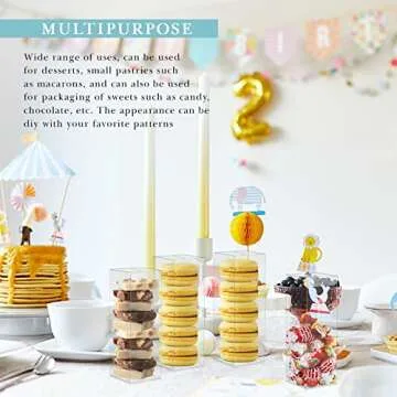 BILLIOTEAM 36 PCS Clear Gift Boxes Candy Box Clear Rectangle Box Plastic Box Transparent Candy Box Chocolate Cookies Treat Boxes For Christmas,Wedding,Party,Gift Wrapping(2 X 2 X 6 Inch)