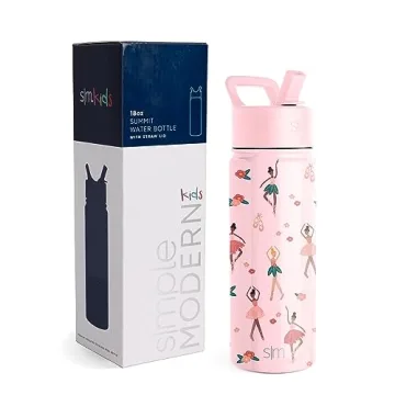 Simple Modern Kids Water Bottle | Insulated 18oz Ballerina Tumbler
