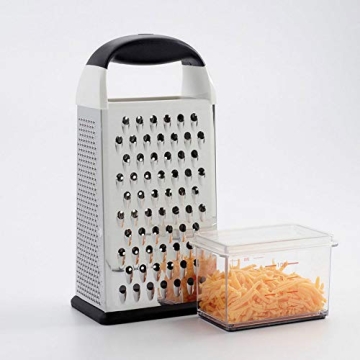 OXO Good Grips Box Grater with Measuring Cup, Silver
