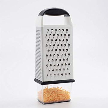 OXO Good Grips Box Grater with Measuring Cup, Silver
