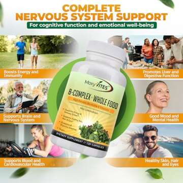 MoxyVites Vitamin B Complex - Whole Food Supplement for Energy & Stress