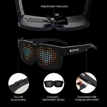 Stylish Customizable CHEMION LED Glasses for Events
