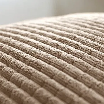 Deconovo Soft Corduroy 18x18 Pillow Covers Set of 2 Taupe