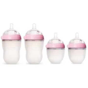 Comotomo Baby Bottles 5 oz and 8 oz, 4 Pack for Easy Feeding