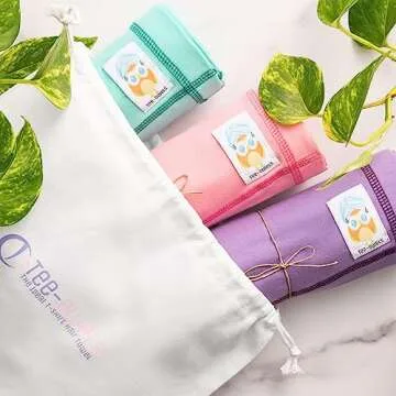 Tee-Owels Mint T-Shirt Towel (Shoulder to Longer Size) - Soft, Stretchy, & Lightweight Hair Towel for All Hair Types Reduce Damage & Dryness for a Frizz-Free Curl & Embrace Healthy Hair Care