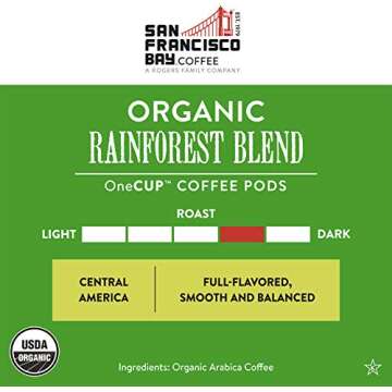 Organic Rainforest Blend Coffee Pods - Compostable, Keurig Compatible