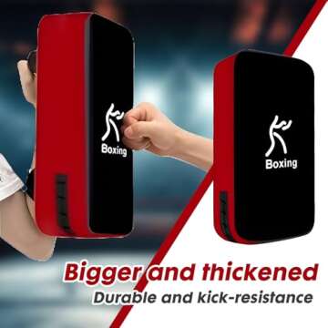 LuiceABC One Karate Taekwondo Boxing Kick Punch Adjustable Soft Shield Durable Training Pad for Boxing, Training and Protecting Your Palm, Wrist and Decreasing The Shock (Black)