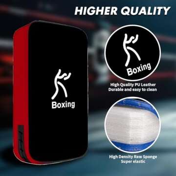 LuiceABC One Karate Taekwondo Boxing Kick Punch Adjustable Soft Shield Durable Training Pad for Boxing, Training and Protecting Your Palm, Wrist and Decreasing The Shock (Black)