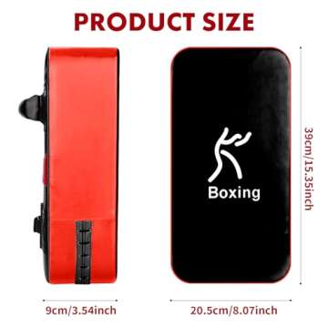 LuiceABC One Karate Taekwondo Boxing Kick Punch Adjustable Soft Shield Durable Training Pad for Boxing, Training and Protecting Your Palm, Wrist and Decreasing The Shock (Black)