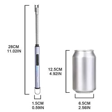 ARECTECH Candle Electric Lighter Rechargeable USB Arc Lighter Windproof Plasma for Candle Cooking BBQs Fireworks Birthday Gift Blue