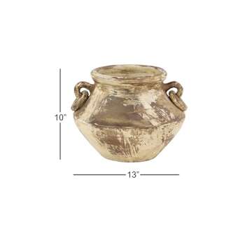 Rustic Beige Decorative Ceramic Vase for Elegant Home Decor