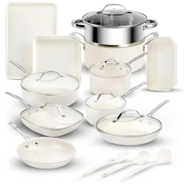 GOTHAM STEEL Nonstick Ceramic Cookware Set 20 Pc - Healthy and Versatile Cooking Solution