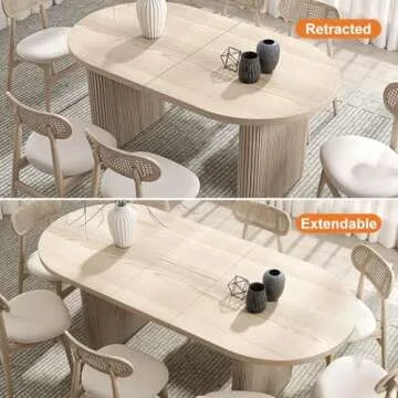 Homary Extendable Dining Table for 6 | Modern Design