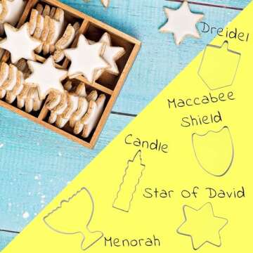 5 Unique Hanukkah Cookie Cutters from The Dreidel Company for Holiday Baking