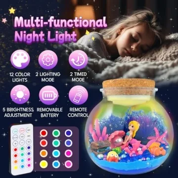 Mermaid Terrarium Kit for Kids – Creative DIY Night Light