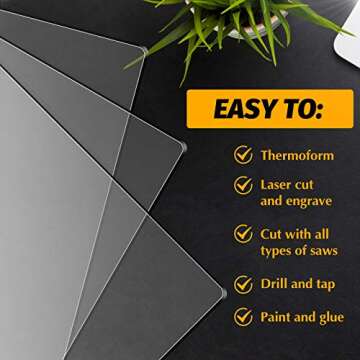 Transparent Acrylic Sheets for DIY LED Crafts and Gifts