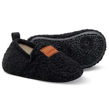 Scurtain Kids Toddler Slippers – Warm, Cozy, and Non-Slip for Boys and Girls